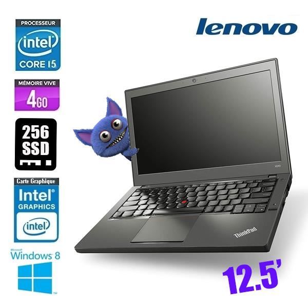  PC Portable LENOVO THINKPAD X250 I5 5300U 2.3Ghz 4GO 256SSD pas cher