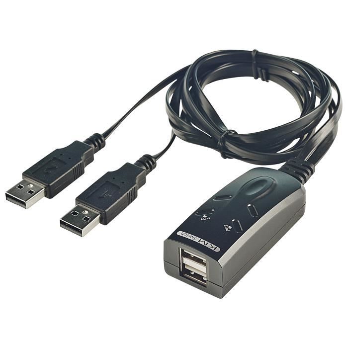 Lindy Switch KM - USB - 2 ordinateurs - 2 ports USB - - Commutateur clavier et souris