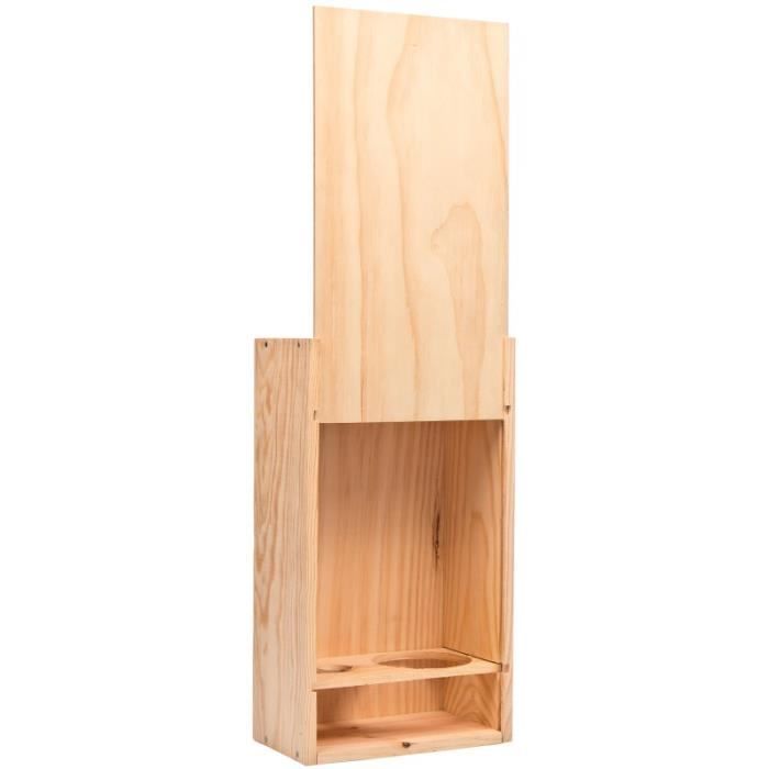 Caisse à Vin En Bois Personnalisable - Gravure Laser Nom/Text - Pour 1 Bouteille (Pin FSC) - Cadeau Élégant