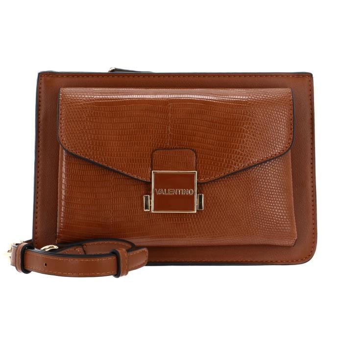 Sac Bandoulière Crossbody VALENTINO BAGS Modèle Pamela - Cuir / Naturel (Cuoio/Naturale) - Neuf Avec étiquettes