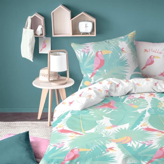 taie doreiller Parure Enfant Jungle Friends Matt/&Rose Housse de Couette