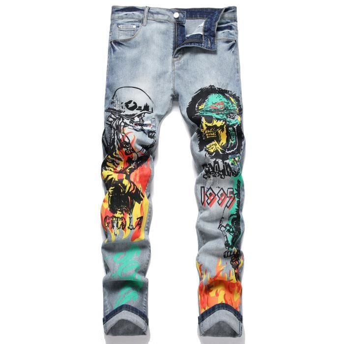 Jean slim online gris clair homme