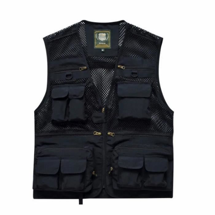 Gilet D'été Noir à Capuche Sans Manches - Taille 14/15 Ans, Coton, Neuf Sans étiquettes
