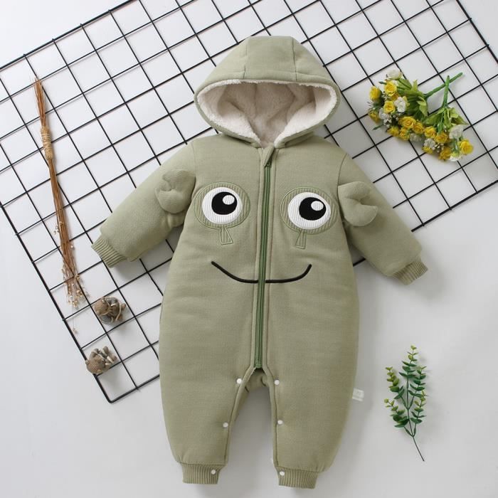 Doudoune Fille Bebe Bande Dessinee Hiver Veste Enfant Zip Epaisse Combinaison De Neige A Capuche Grenouillere Combinaison Vert Cdiscount Pret A Porter