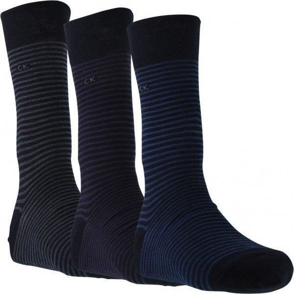 Calvin Klein Coffret 3 Paires De Chaussettes Homme Coton Rayures Gris Bleu Violet Noir Cdiscount Pret A Porter