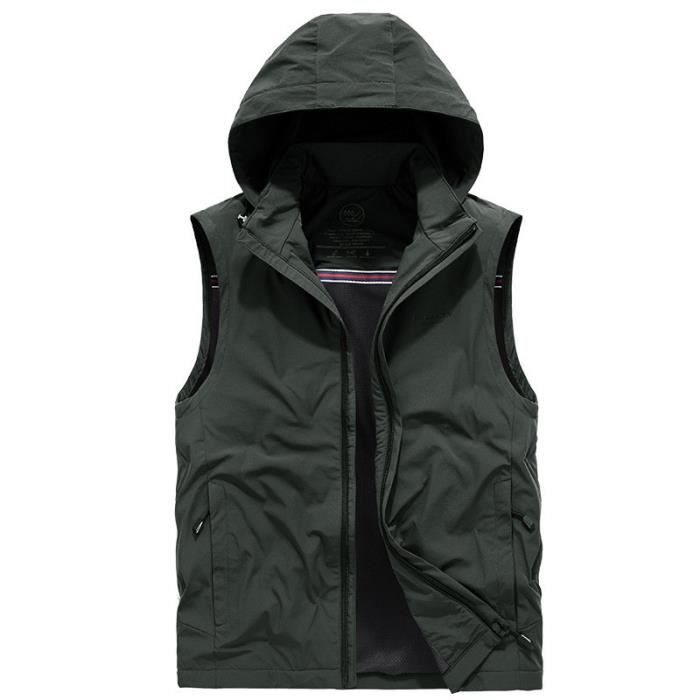 Gilet sans manche a capuche homme new arrivals