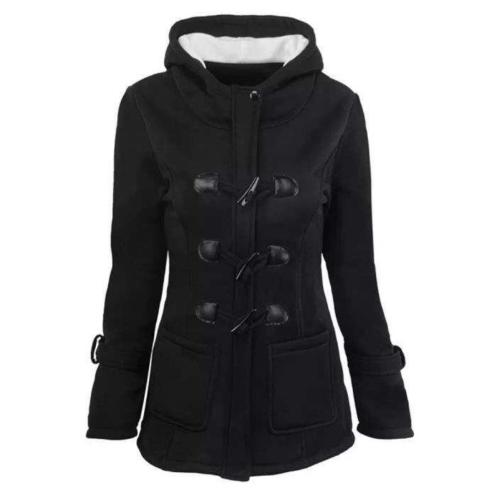 Manteau Femme de Marque Luxe uni Veste pour Femmes capuche