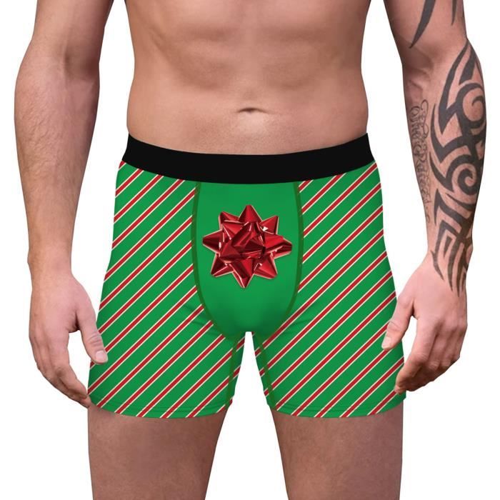 YIZYIF Homme Sexy Slip Imprime Noel Boxer Bulge Pouch Costume Pere Noel Calecon M XXL Vert Vert Cdiscount Pret a Porter