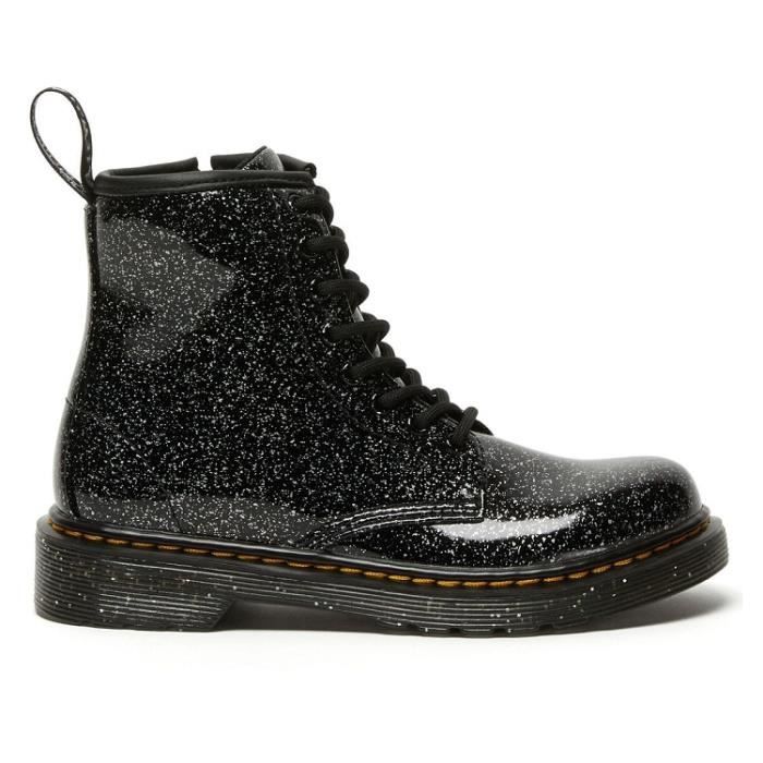 Bottines enfant Dr Martens 1460 Cosmic J - Noir - Cuir - Lacets - Plat - Moyenne