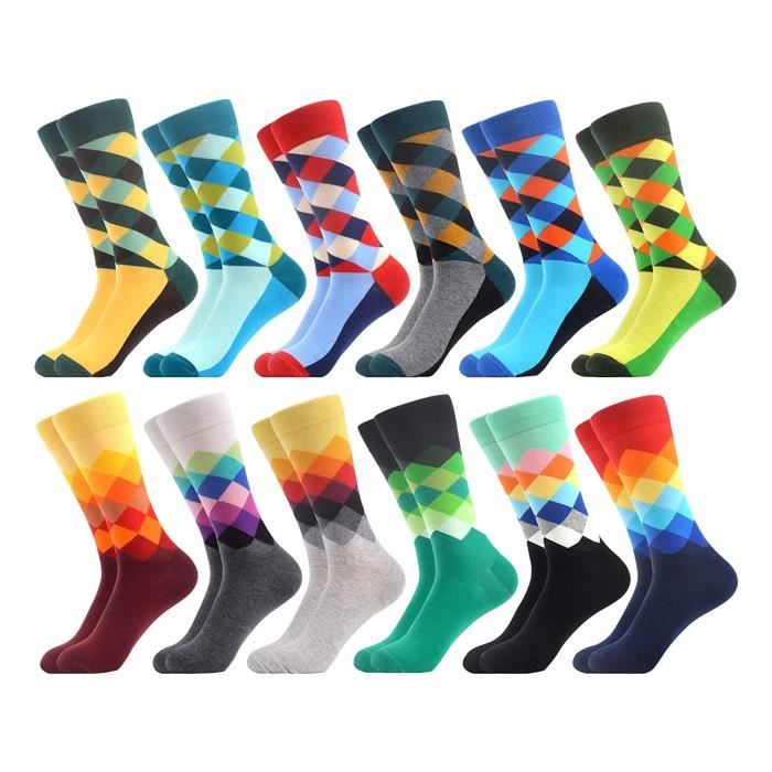 Chaussettes Thermiques Hiver 6 Paires - Coton Respirant - Pour Sport, Randonnée - Homme/Femme