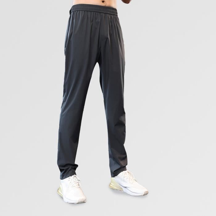 Pantalon décontracté en coton élastique pour homme, jambe droite