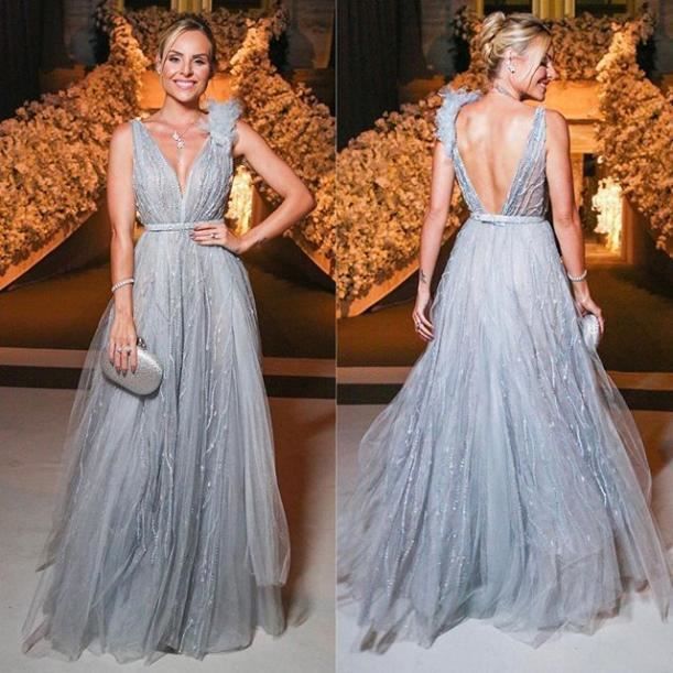Robe Élégante à Col en V Sexy