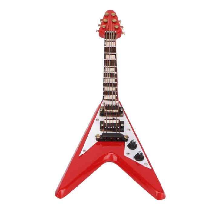 Cuque Mini Modèle De Guitare De Maison De Poupée Mini Modèle De Guitare