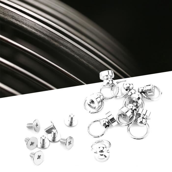 Tbest Rivets à Anneau En D Boutons De Tête De Sucette De Rivet D'ongle Avec Des Accessoires De