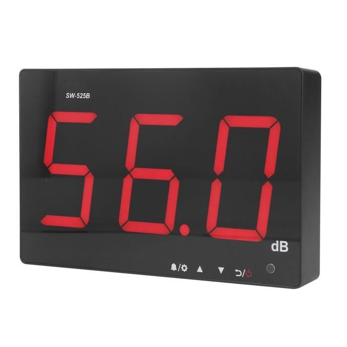 Sonomètre Numérique Avec écran LCD - Plage 30 à 130 DB - Alarme Réglable - Pour Maison, Bureau, Chantier - Mesure Bruit Environnemental