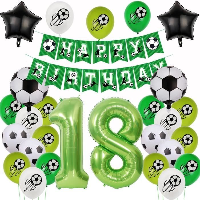 127Pcs Assiette Jetable Anniversaire Vaisselle Jetable Anniversaire Football Thème Décoration