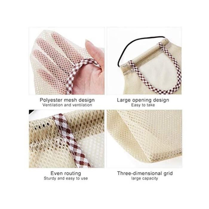 Sac Filet Pêche Antique – Panier Poisson En Filet Tricoté Très Unique