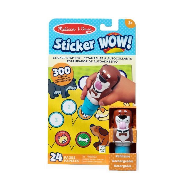 Pack tampon dautocollants + bloc dactivités Stickers Wow Mélissa & Doug