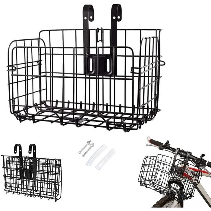 Panier Vélo Avant Pliable LIBRNTY Avec Sacoche - Support 60kg, Anti-Rouille - Pour VTT Et Vélos Pliants