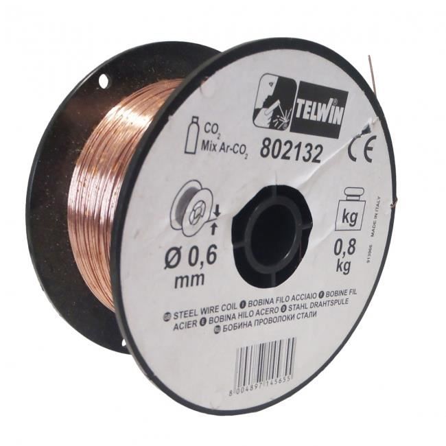 fil pour soudure acier Ø 0,8 Telwin Bobine 0,8 KG 
