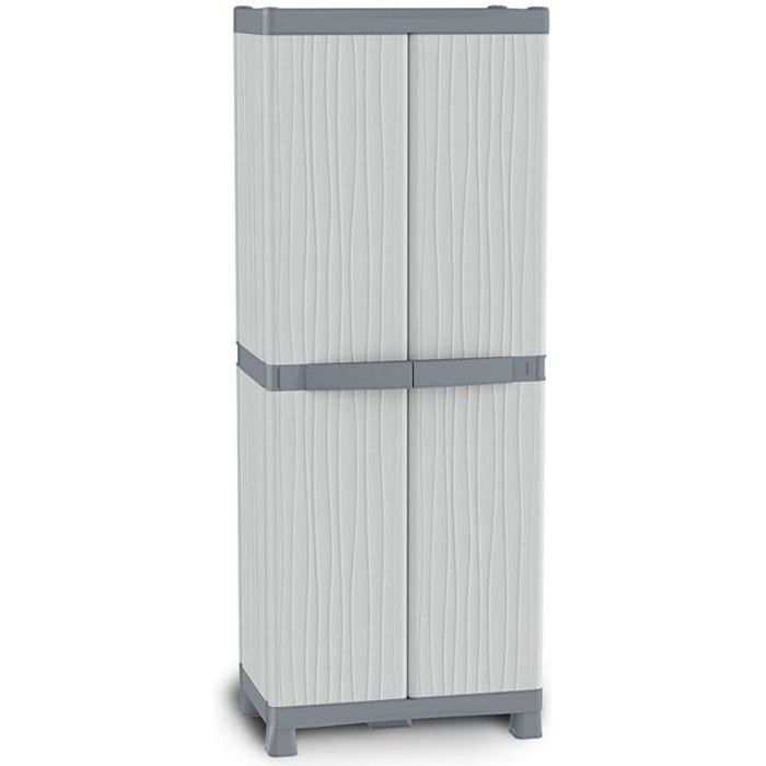 Armoire haute de jardin à balais en résine pour terrasse extérieur 3700UW -  Cdiscount Jardin