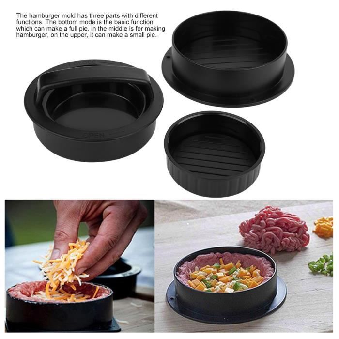 Presse à Burger 3 En 1 Cisixin – Moule Hamburger Farcisseur Multifonction – Parfait Pour Burgers, Steaks Hachés, Mini-Patties