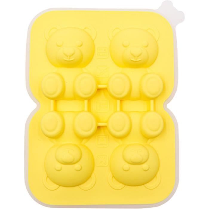 Moule À Glaçons En Forme D'Ours 3D - En Silicone - Pour Cocktails, Jus