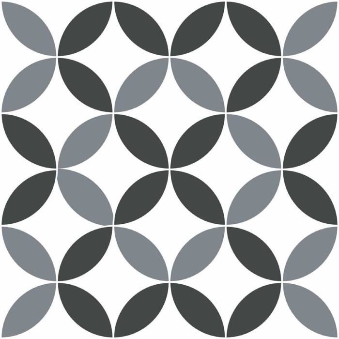 Stickers Carrelage Draeger Paris 1886 - 15x15 Cm Motifs Floraux Rouges - Set De 6 - Effet Faïence Élégant