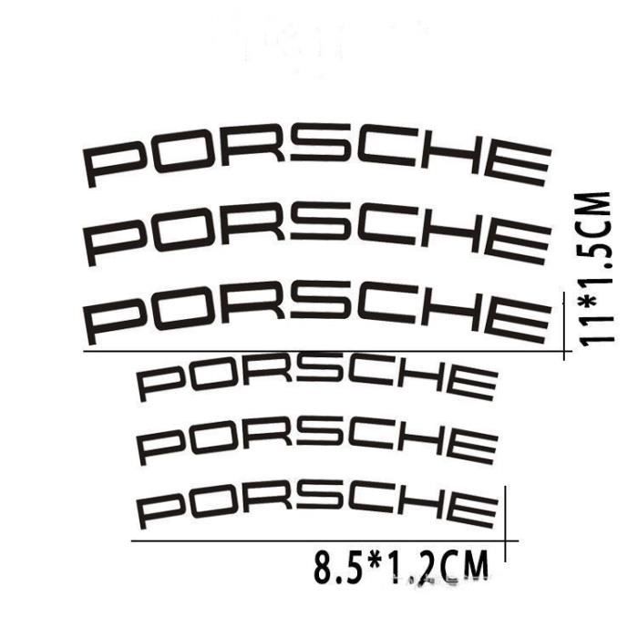 Stickers Autocollant Etrier De Frein pour Porsche noir