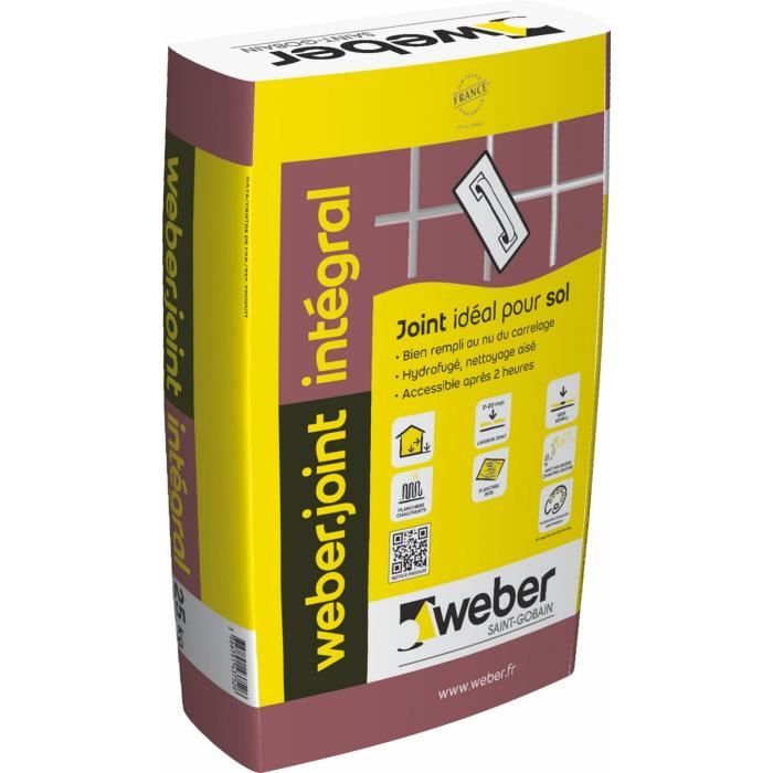 Mortier pour joints de carrelage WEBER JOINT INTEGRAL Sac de 5