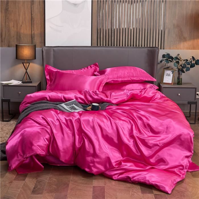 Housse de couette 200x200 cm 2 personnes satin de coton Housse de couette 200x200 cm 2 personnes satin de coton