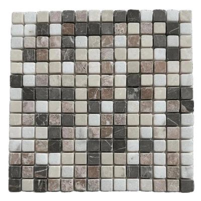 Mosaïque En Verre Vintage Piastrella - Carreaux Rétro Beige 98x98mm - Lot De 10 Surfaces