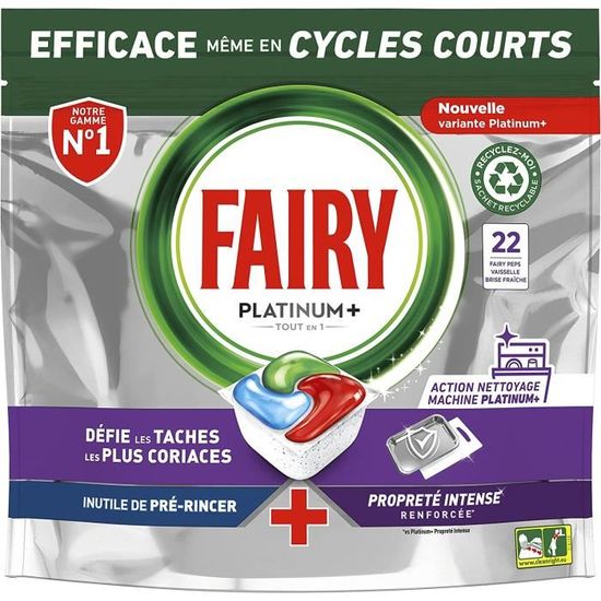 5x24 Capsules Fairy Platinum+ Original, Tablettes Lave-Vaisselle -  Cdiscount Electroménager