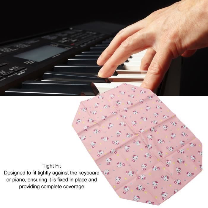 Housse anti-poussière pour clavier de piano souple rouge, 88 touches Housse  de protection anti-poussière