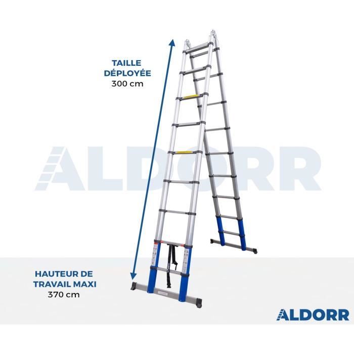 Échelle télescopiques pliantes 6,20 m - ALDORR Professional - Aldorr
