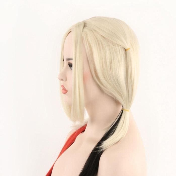 Perruque Carnaval Fille Perruque Cosplay SHOWHEEL Double Queue Rose/bleu - Avec Accessoires Pour Déguisement Double Queue Cheval Rose Bleu