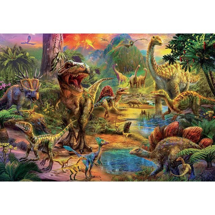 Puzzle 1000 pièces - Terre De Dinosaures - EDUCA - Animaux
