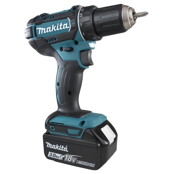 Perceuse visseuse MAKITA 18V 3.0Ah + 2 Batteries, chargeur, en coffret -  DDF453SFE - Cdiscount Bricolage