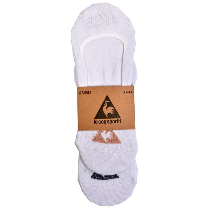 Chaussettes Femme Le Coq Sportif Pack de 2 Paires FOOTIES Blanc SPORT