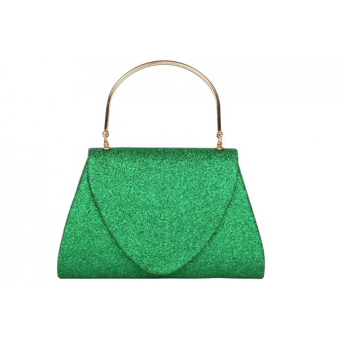 Pochette cérémonie-Nyls Création-Sac de Soiree Vert Strass