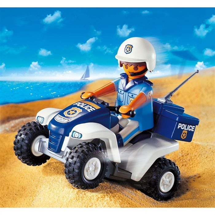 PLAYMOBIL Policier Quad 1 personnage 1 quad Accessoires