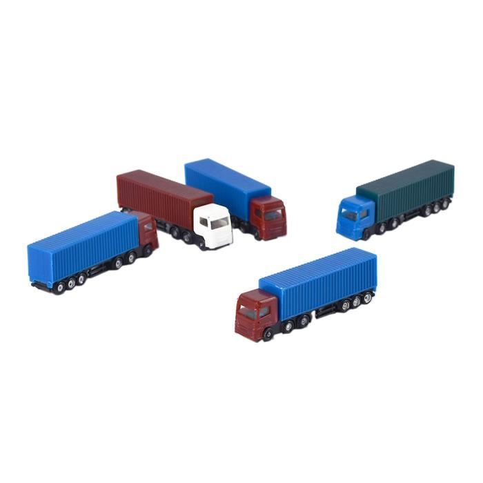 Bburago - 1/72 CAMIONS + REMORQUE - Assortiment 4 modèles aléatoires