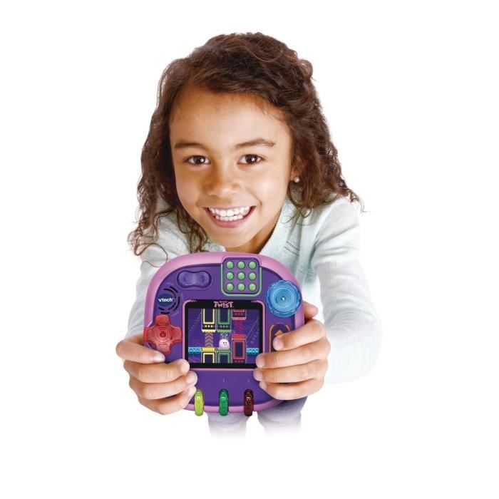VTech RockIt Twist - Console de jeux éducative pour enfant, rose translucide