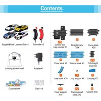 Piste De Course à Fente 1:64 – Bugatti Divo & Audi R8 – 8,4 M – Rampe De Saut – Cadeau Enfant