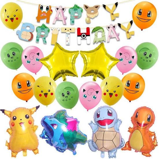 Pokémon Pikachu Décoration d'anniversaire pour enfants avec