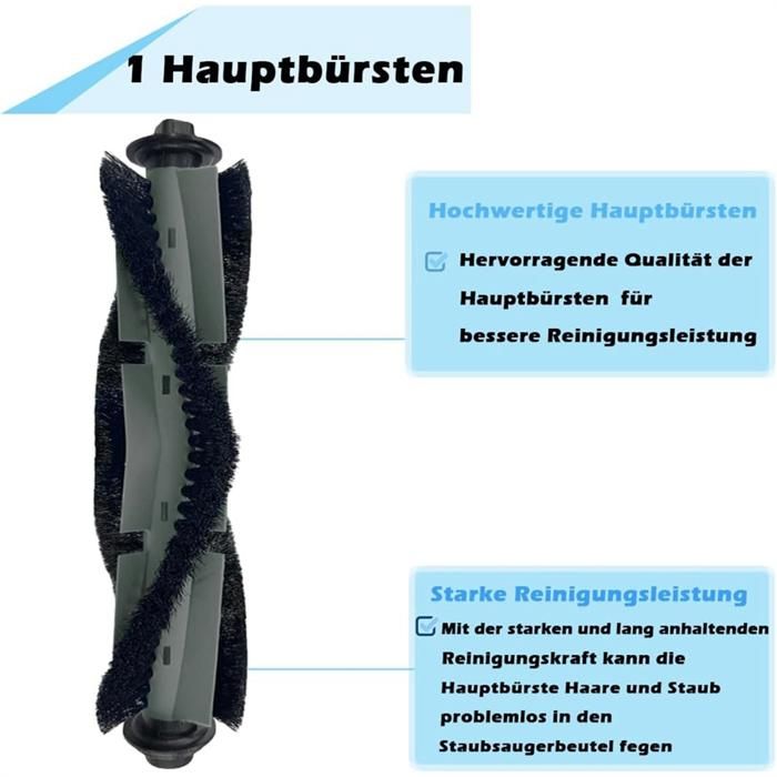 HomeTimes Kit 15 Pièces Pour Robot Aspirateur Airrobo T20 - Brosses, Filtres HEPA, Sacs Et Serpillières De Qualité Supérieure