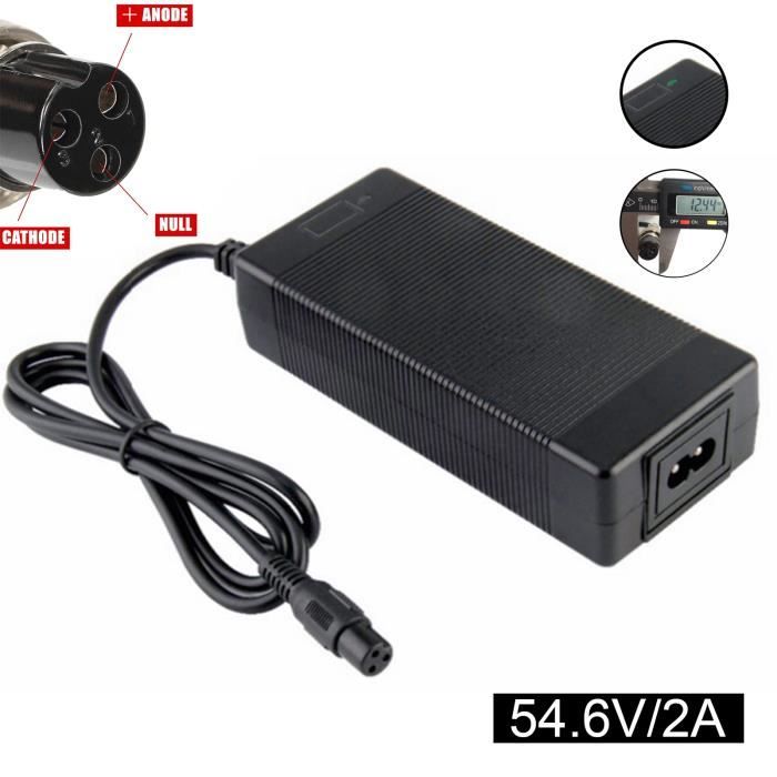 Chargeur 54.6V de trottinette électrique kugoo M4 Pro,Voiturette de Golf Adaptateur Secteur Alimentation 3 broches 12mm - Sport Chargeur 54.6V de trottinette électrique kugoo M4 Pro,Voiturette de Golf Adaptateur Secteur Alimentation 3 broches 12mm - Sport