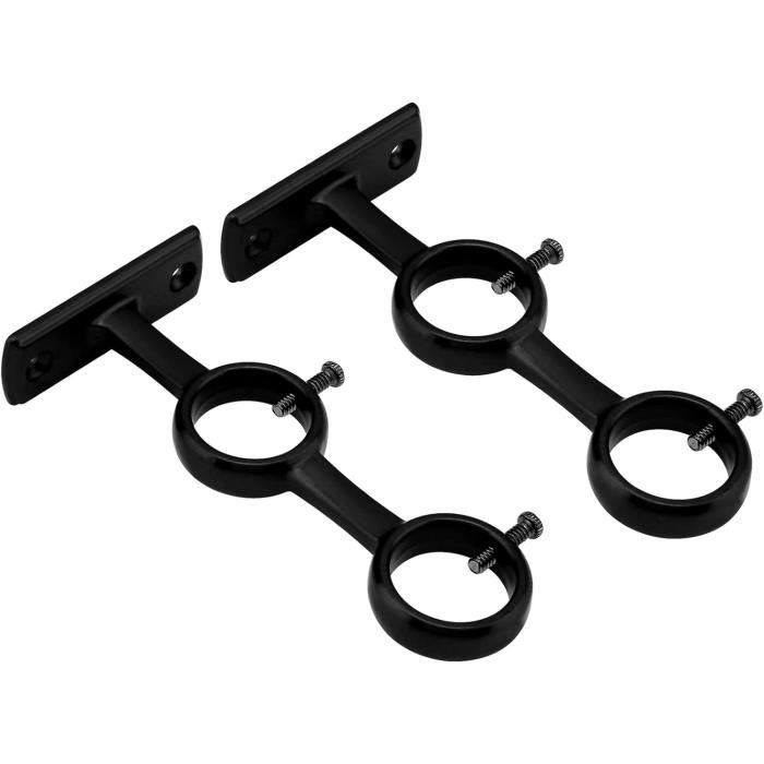 2 Supports de Tringle à Rideau en Alliage d'Aluminium Robuste, Pour Tringles 25-28mm, Avec Vis de Fixation, Idéal pour Penderies et Armoires, Design Élégant en Blanc 2 Supports de Tringle à Rideau en Alliage d'Aluminium Robuste, Pour Tringles 25-28mm, Avec Vis de Fixation, Idéal pour Penderies et Armoires, Design Élégant en Blanc