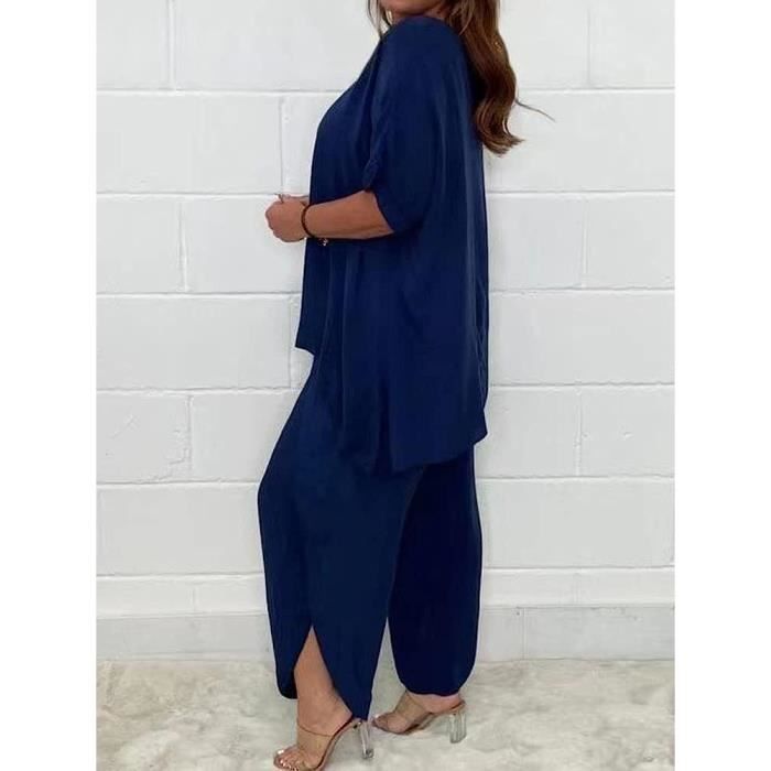 ENSEMBLE DE VETEMENTS Femme Ensemble de Pantalon Larges et Top
