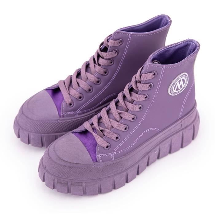 Basket femme montante lacet prima Femme MANOUKIAN Violet